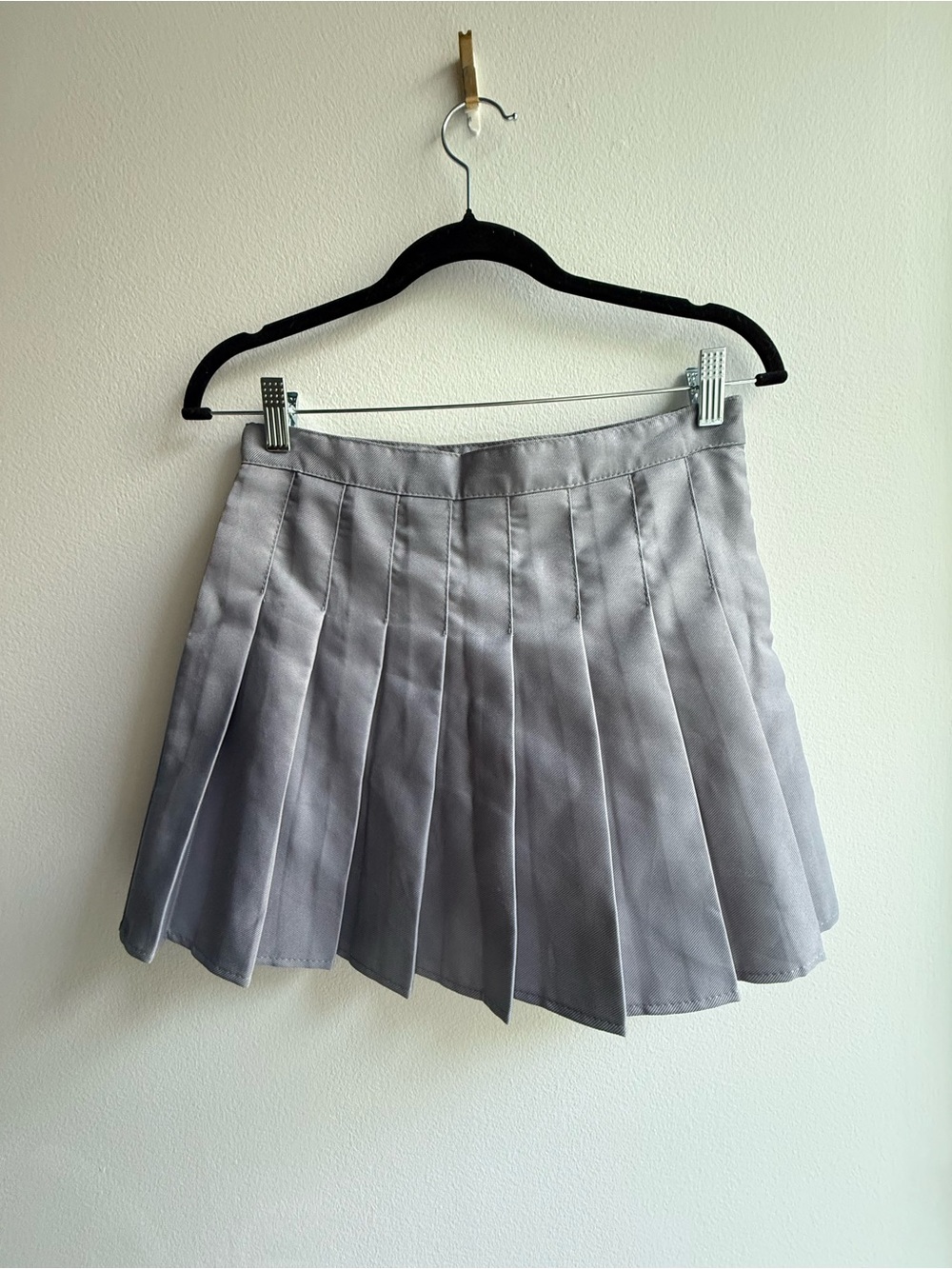 Gray Pleated Mini Skirt - Classic Women's Schoolgirl Style